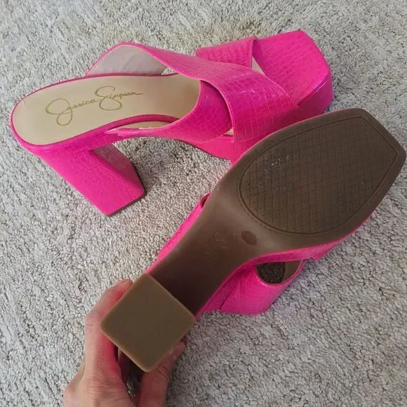 Jessica Simpson | Basima Pink Platform Sandals - Picture 6 of 9